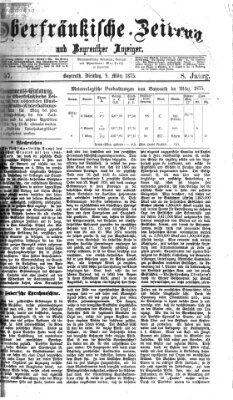 Oberfränkische Zeitung und Bayreuther Anzeiger (Bayreuther Anzeiger) Dienstag 9. März 1875