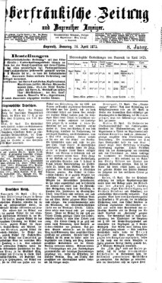 Oberfränkische Zeitung und Bayreuther Anzeiger (Bayreuther Anzeiger) Samstag 24. April 1875