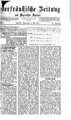 Oberfränkische Zeitung und Bayreuther Anzeiger (Bayreuther Anzeiger) Donnerstag 6. Mai 1875