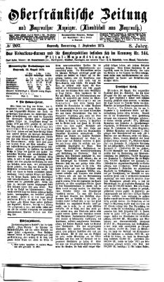 Oberfränkische Zeitung und Bayreuther Anzeiger (Bayreuther Anzeiger) Donnerstag 2. September 1875