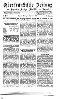 Oberfränkische Zeitung und Bayreuther Anzeiger (Bayreuther Anzeiger) Sonntag 5. September 1875