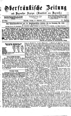 Oberfränkische Zeitung und Bayreuther Anzeiger (Bayreuther Anzeiger) Freitag 24. September 1875