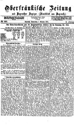 Oberfränkische Zeitung und Bayreuther Anzeiger (Bayreuther Anzeiger) Donnerstag 7. Oktober 1875