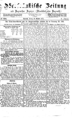 Oberfränkische Zeitung und Bayreuther Anzeiger (Bayreuther Anzeiger) Freitag 29. Oktober 1875