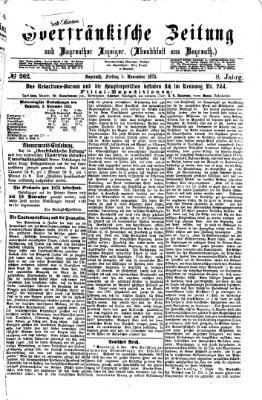 Oberfränkische Zeitung und Bayreuther Anzeiger (Bayreuther Anzeiger) Freitag 5. November 1875