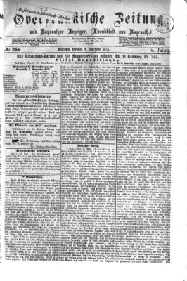 Oberfränkische Zeitung und Bayreuther Anzeiger (Bayreuther Anzeiger) Dienstag 9. November 1875