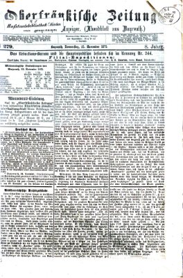 Oberfränkische Zeitung und Bayreuther Anzeiger (Bayreuther Anzeiger) Donnerstag 25. November 1875