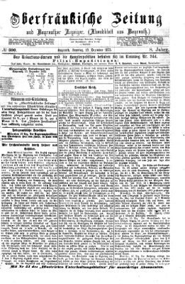 Oberfränkische Zeitung und Bayreuther Anzeiger (Bayreuther Anzeiger) Sonntag 19. Dezember 1875