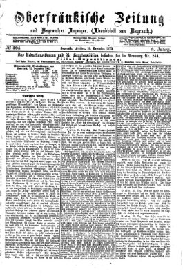 Oberfränkische Zeitung und Bayreuther Anzeiger (Bayreuther Anzeiger) Freitag 24. Dezember 1875