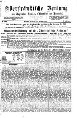 Oberfränkische Zeitung und Bayreuther Anzeiger (Bayreuther Anzeiger) Mittwoch 29. Dezember 1875