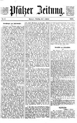 Pfälzer Zeitung Dienstag 5. Januar 1875