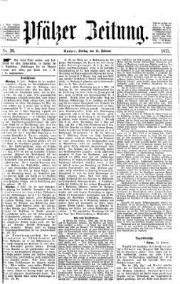 Pfälzer Zeitung Freitag 12. Februar 1875