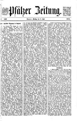 Pfälzer Zeitung Freitag 11. Juni 1875