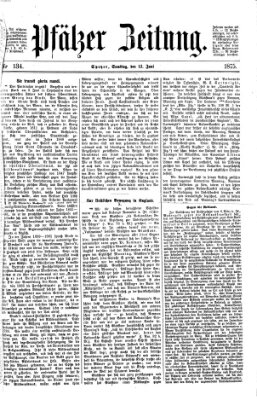 Pfälzer Zeitung Samstag 12. Juni 1875