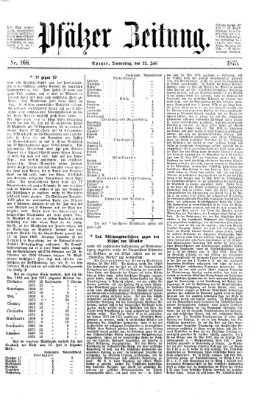 Pfälzer Zeitung Donnerstag 22. Juli 1875