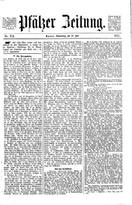 Pfälzer Zeitung Donnerstag 29. Juli 1875