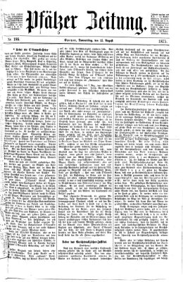 Pfälzer Zeitung Donnerstag 12. August 1875