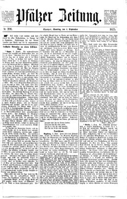 Pfälzer Zeitung Samstag 4. September 1875