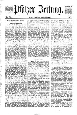 Pfälzer Zeitung Donnerstag 30. September 1875