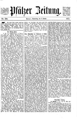 Pfälzer Zeitung Donnerstag 7. Oktober 1875