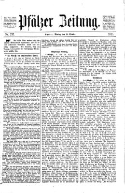 Pfälzer Zeitung Montag 11. Oktober 1875