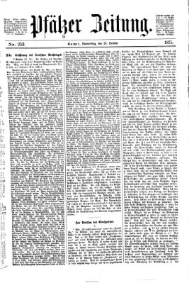 Pfälzer Zeitung Donnerstag 28. Oktober 1875