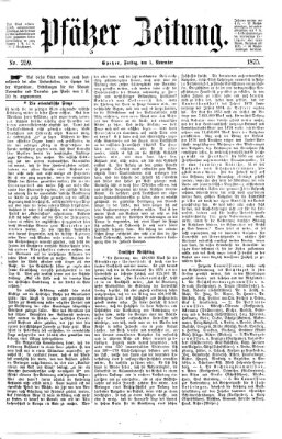 Pfälzer Zeitung Freitag 5. November 1875