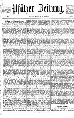 Pfälzer Zeitung Freitag 19. November 1875