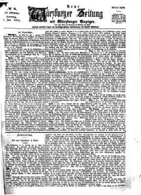 Neue Würzburger Zeitung Sonntag 3. Januar 1875