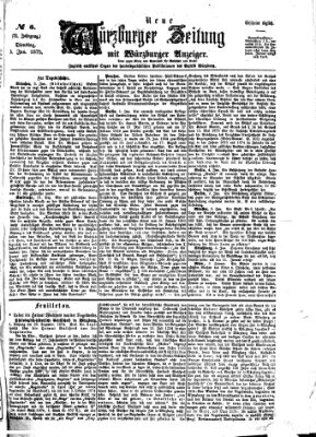 Neue Würzburger Zeitung Dienstag 5. Januar 1875