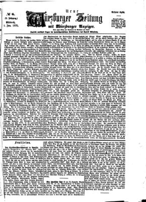 Neue Würzburger Zeitung Mittwoch 6. Januar 1875