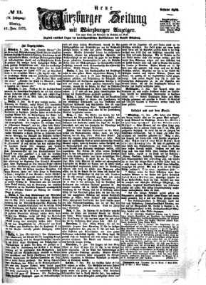 Neue Würzburger Zeitung Montag 11. Januar 1875