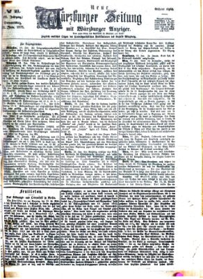 Neue Würzburger Zeitung Donnerstag 21. Januar 1875