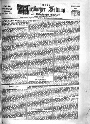 Neue Würzburger Zeitung Sonntag 24. Januar 1875