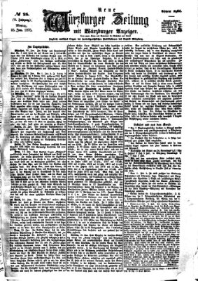 Neue Würzburger Zeitung Montag 25. Januar 1875