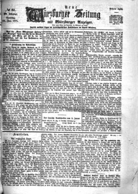 Neue Würzburger Zeitung Sonntag 31. Januar 1875