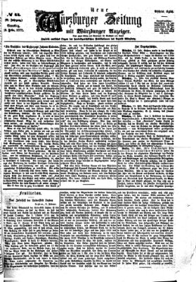 Neue Würzburger Zeitung Samstag 13. Februar 1875