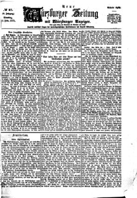 Neue Würzburger Zeitung Dienstag 16. Februar 1875