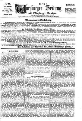 Neue Würzburger Zeitung Donnerstag 18. März 1875