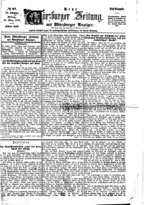 Neue Würzburger Zeitung Montag 29. März 1875