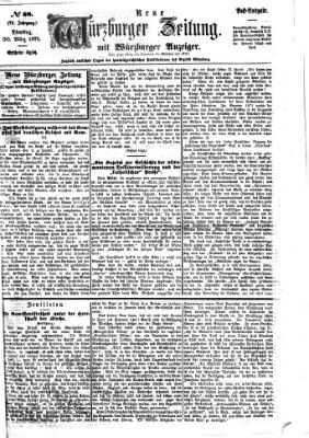 Neue Würzburger Zeitung Dienstag 30. März 1875