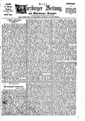 Neue Würzburger Zeitung Samstag 10. April 1875