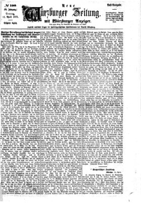 Neue Würzburger Zeitung Sonntag 11. April 1875