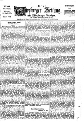 Neue Würzburger Zeitung Mittwoch 14. April 1875