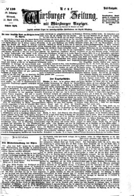 Neue Würzburger Zeitung Mittwoch 21. April 1875