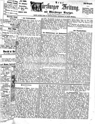 Neue Würzburger Zeitung Donnerstag 17. Juni 1875