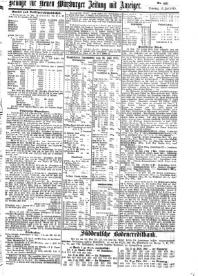 Neue Würzburger Zeitung Samstag 17. Juli 1875