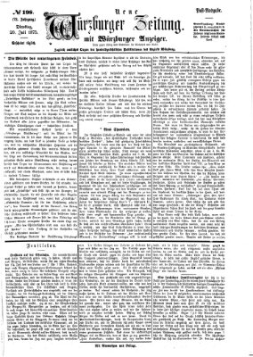 Neue Würzburger Zeitung Dienstag 20. Juli 1875