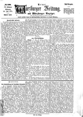 Neue Würzburger Zeitung Mittwoch 21. Juli 1875