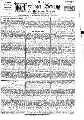 Neue Würzburger Zeitung Donnerstag 22. Juli 1875